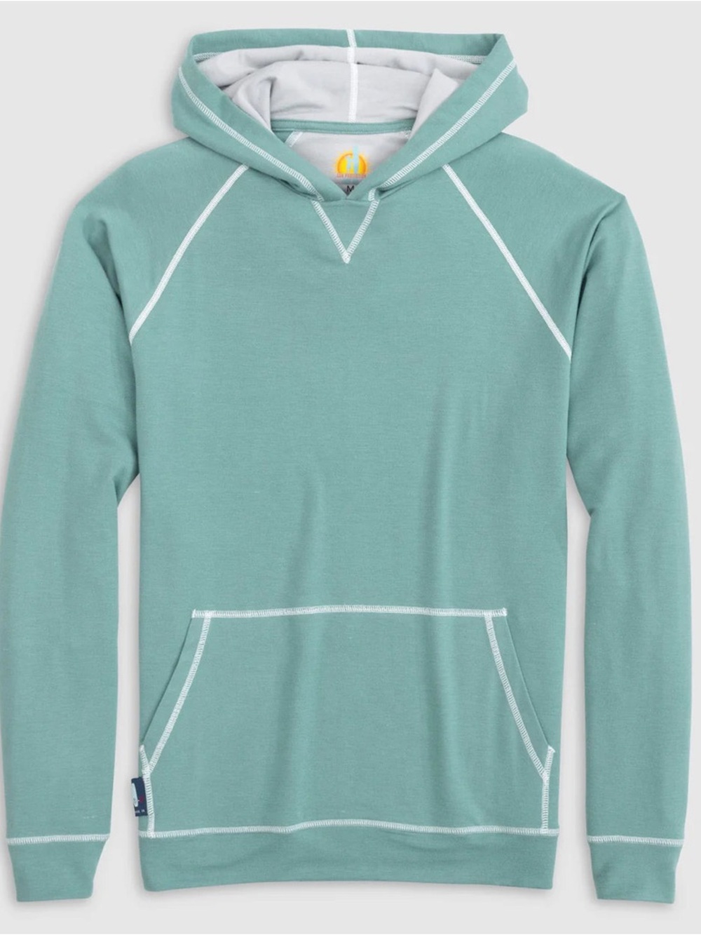 Johnnie-O BENDER MELANGE HOODIE PULLOVER - Green - Size Men’s Medium - Modal - Picture 12 of 13